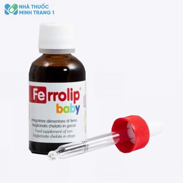 Lọ sản phẩm Ferrolip Baby và dụng cụ đếm giọt