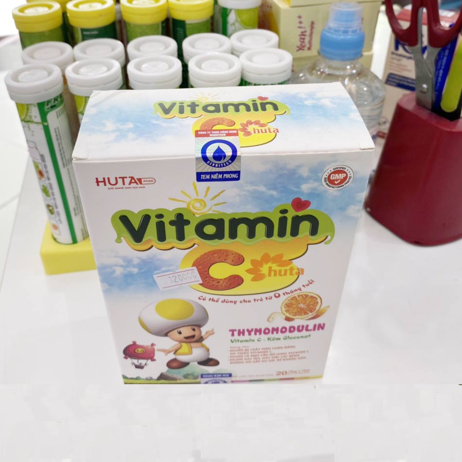 Sản phẩm Vitamin C Huta nhìn từ trên xuống