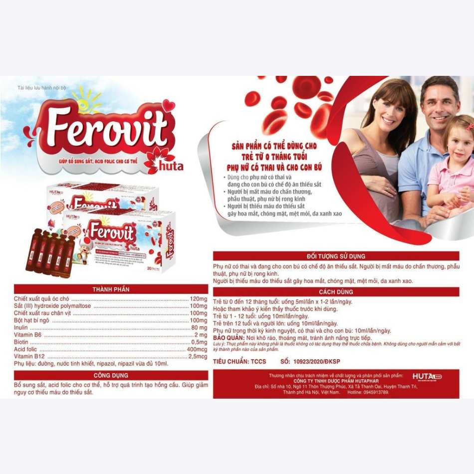 Thông tin sản phẩm Ferovit Huta