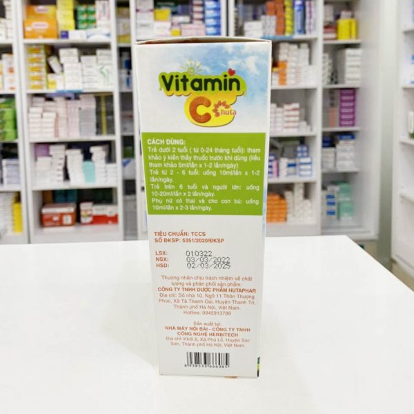 Cách dùng siro Vitamin C Huta