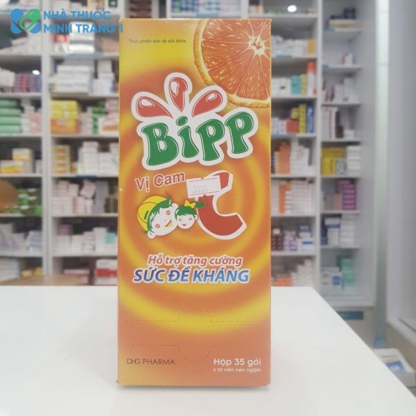 Hình ảnh hộp kẹo Bipp C gồm 35 gói kẹo được chụp tại Nhà thuốc Minh Trang 1