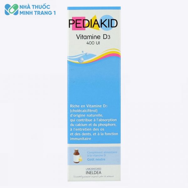 Hình ảnh hộp sản phẩm Pediakid Vitamin D3 400UI