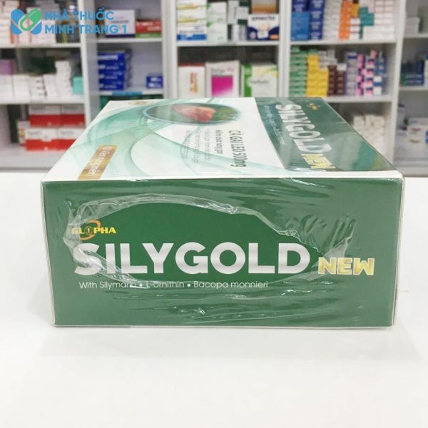 Mặt bên hộp thực phẩm bảo vệ sức khỏe Silygold New