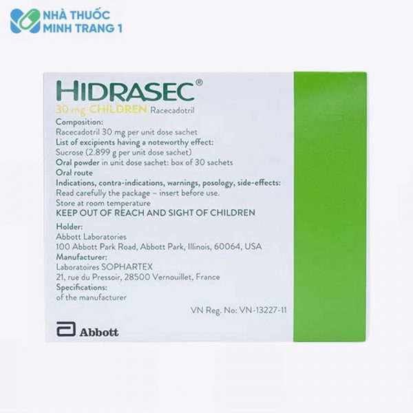 Thông tin về thuốc Hidrasec