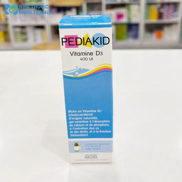 Mặt trước hộp sản phẩm Pediakid Vitamin D3