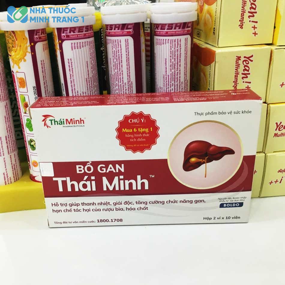 Hình ảnh hộp sản phẩm Bổ gan Thái Minh được chụp tại Nhà Thuốc Minh Trang 1