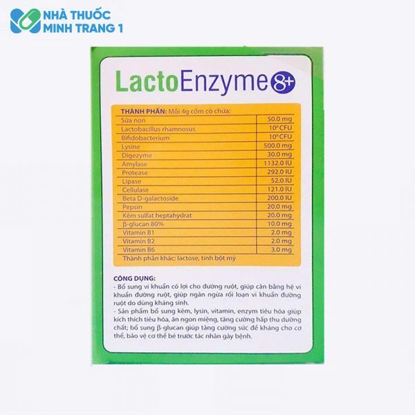 Thành phẩn của Lacto Enzyme