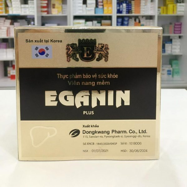 Hộp thuốc Eganin Plus 60 viên được chụp tại Nhà thuốc Minh Trang 1