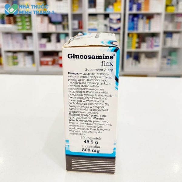 Mặt bên hộp sản phẩm Glucosamine Flex