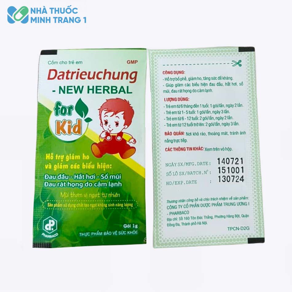 Hình ảnh: Gói cốm cho trẻ em Datrieuchung-NEW HERBAL For Kid 