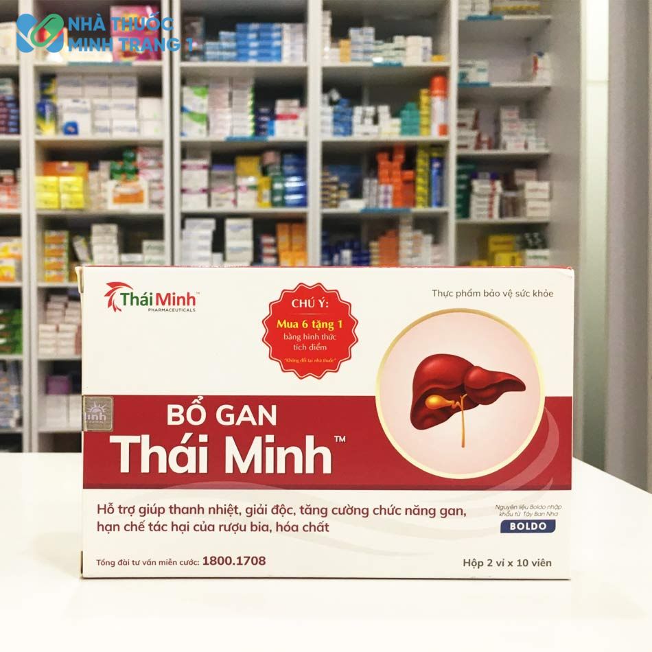 Hình ảnh hộp thực phẩm bảo vệ sức khỏe Bổ gan Thái Minh