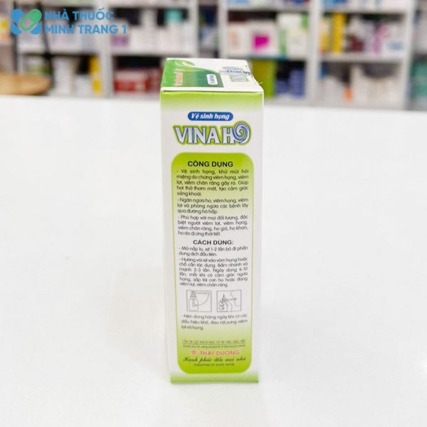 Thông tin của sản phẩm Xịt vệ sinh họng VINAHO