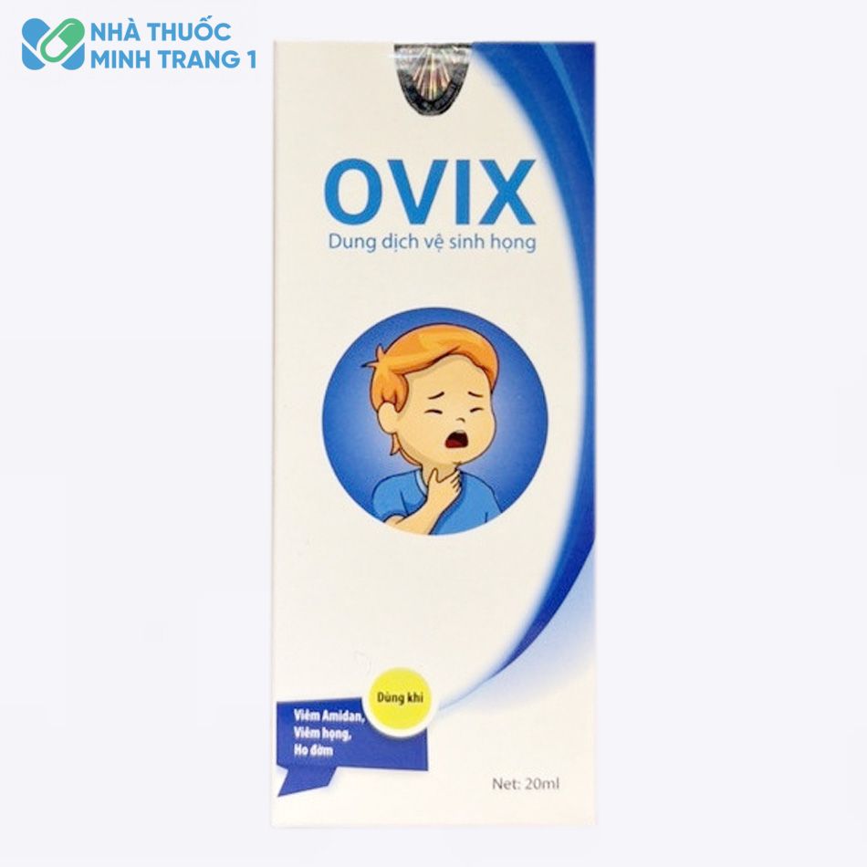 Hộp dung dịch vệ sinh họng Ovix
