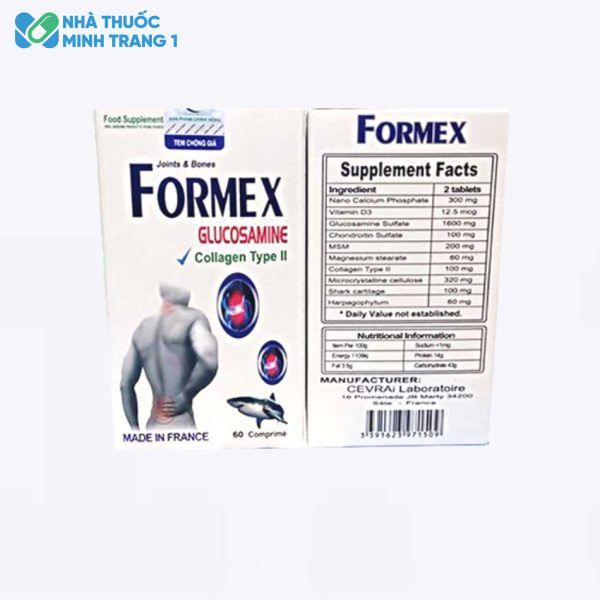 Mặt trước và sau của sản phẩm Formex