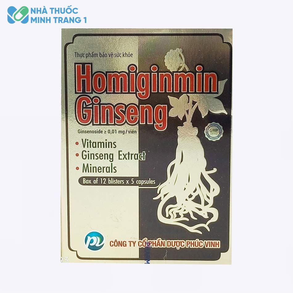 Hình ảnh hộp sản phẩm Homiginmin Ginseng
