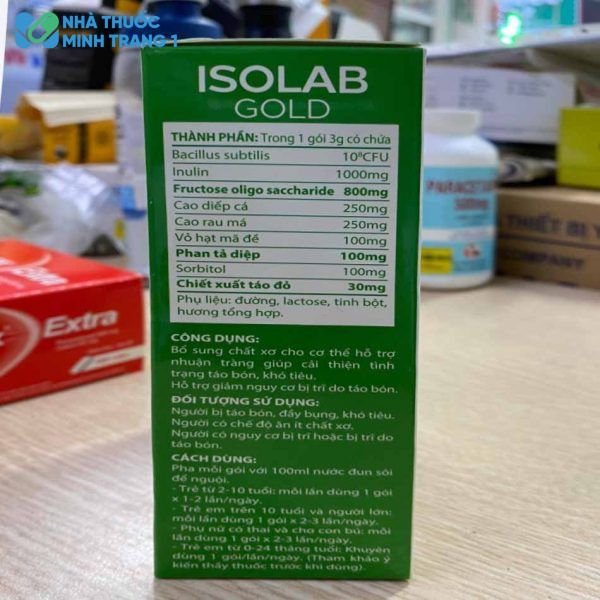 Thành phần có trong sản phẩm Isolab Gold