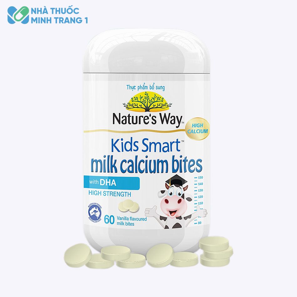 Viên nhai Kids Smart Milk Calcium Bites DHA