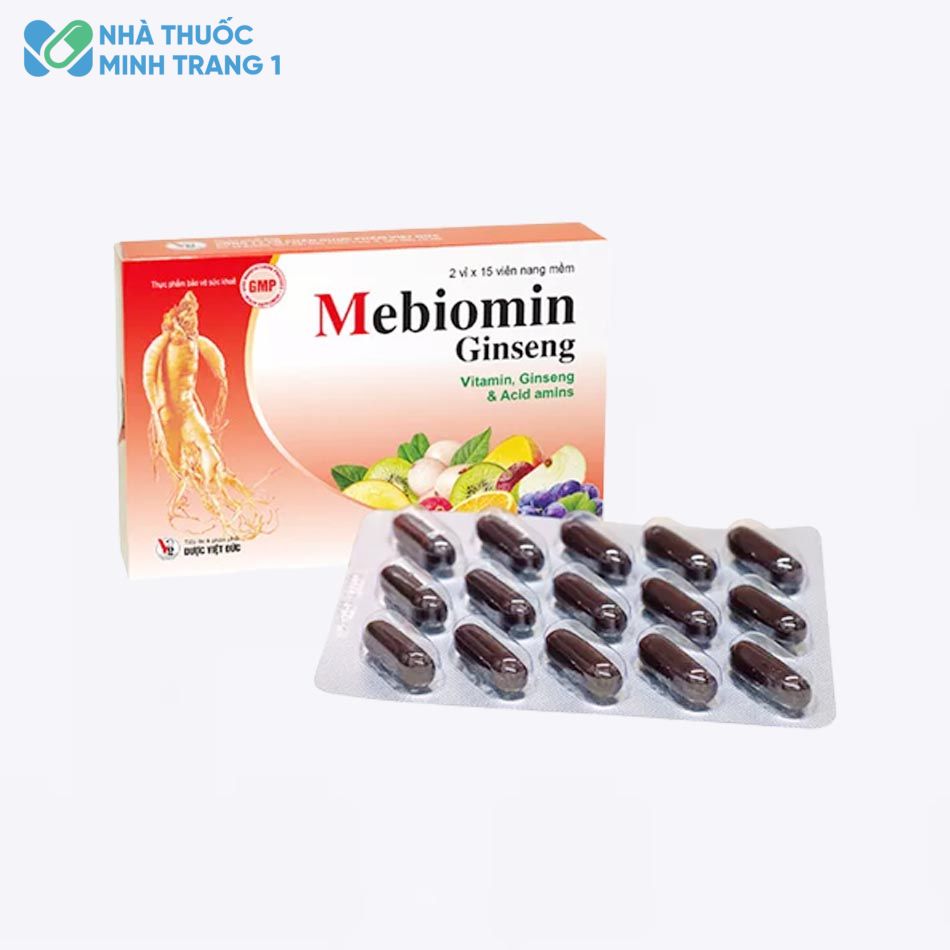 Hình ảnh hộp và vỉ sản phẩm Mebiomin Ginseng