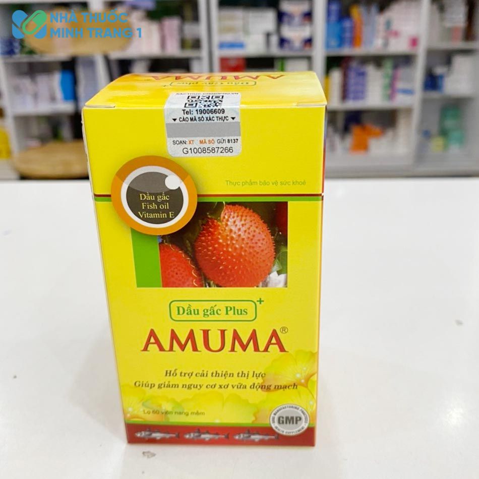 Hình ảnh: Hộp 60 viên nang mềm Dầu gấc Plus Amuma