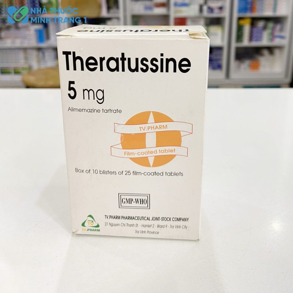 Hình ảnh thuốc Theratussin 5mg được chụp tại Nhà thuốc Minh Trang 1