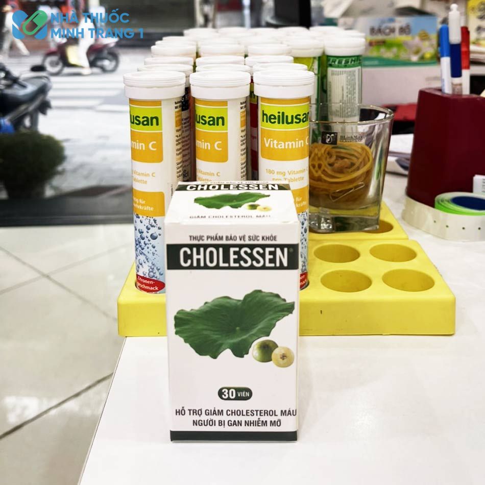 Thực phẩm bảo vệ sức khỏe Cholessen được chụp tại Nhà Thuốc Minh Trang 1