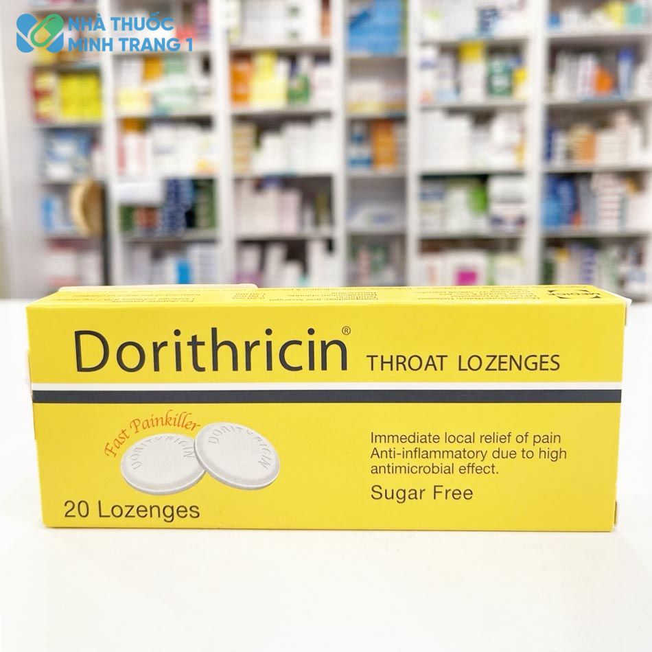 Viên ngậm Dorithricin điều trị các triệu chứng viêm họng