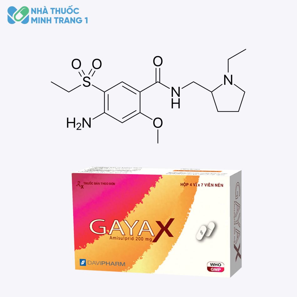 Thuốc GAYAX 200mg chứa thành phần chính là Amisulprid