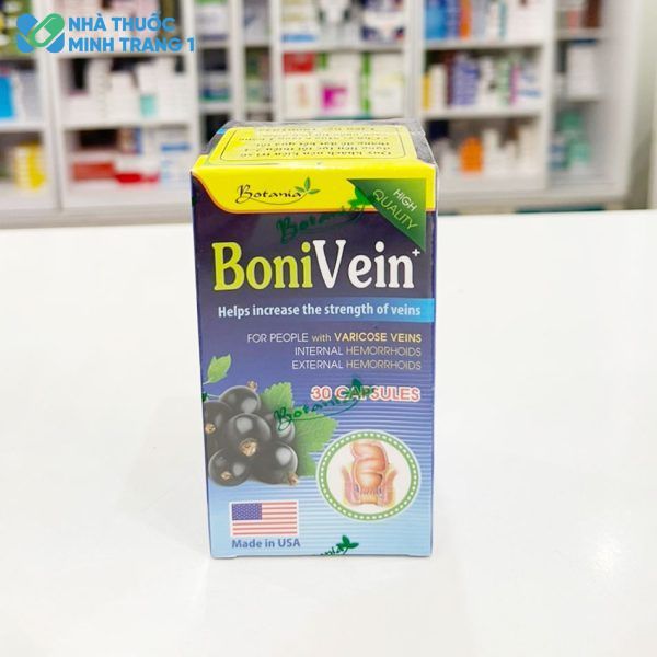 Hộp sản phẩm BoniVein được chụp tại Nhà Thuốc Minh Trang 1