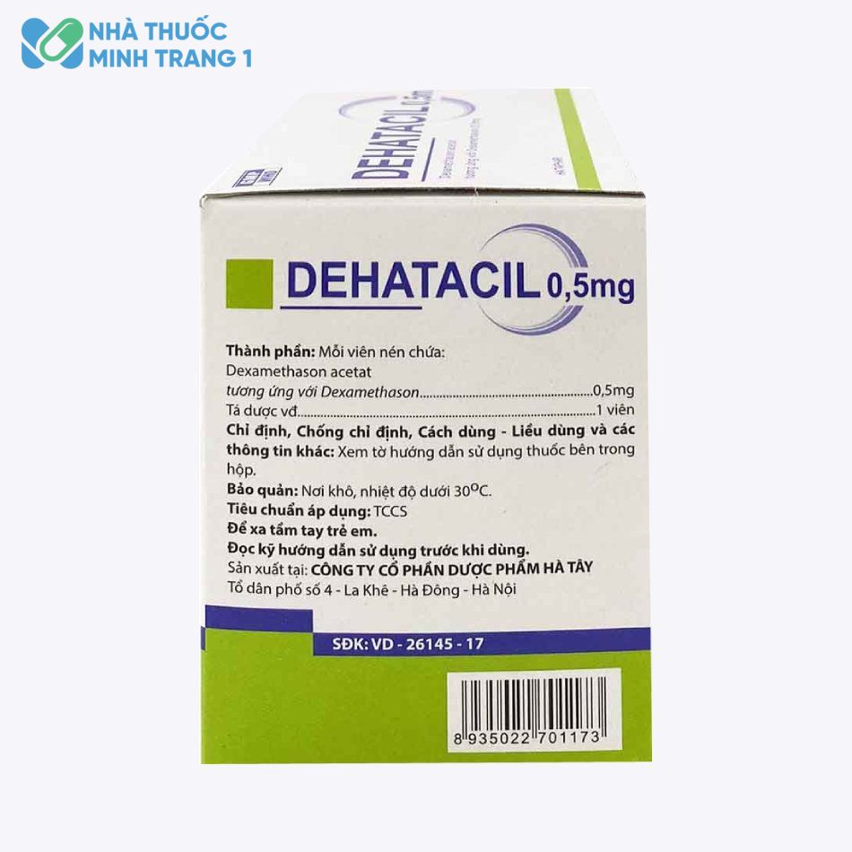 Thành phần thuốc Dehatacil