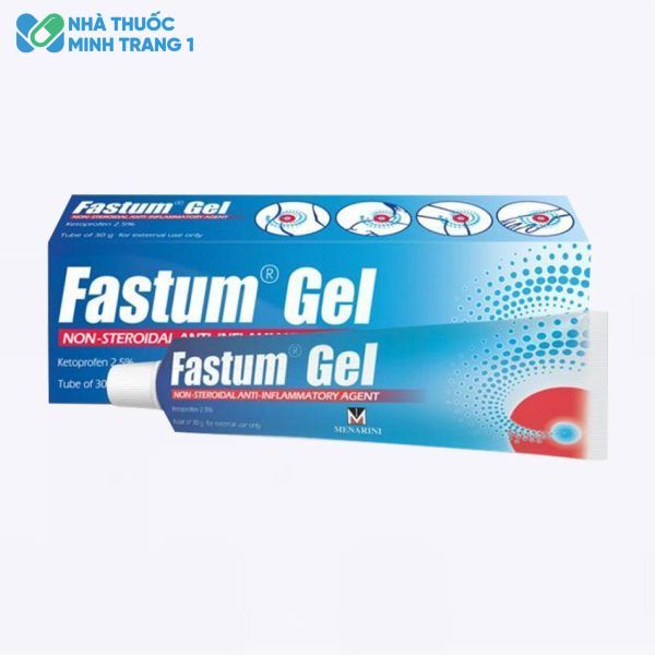 Hình ảnh hộp và tuýp thuốc bôi Fastum Gel