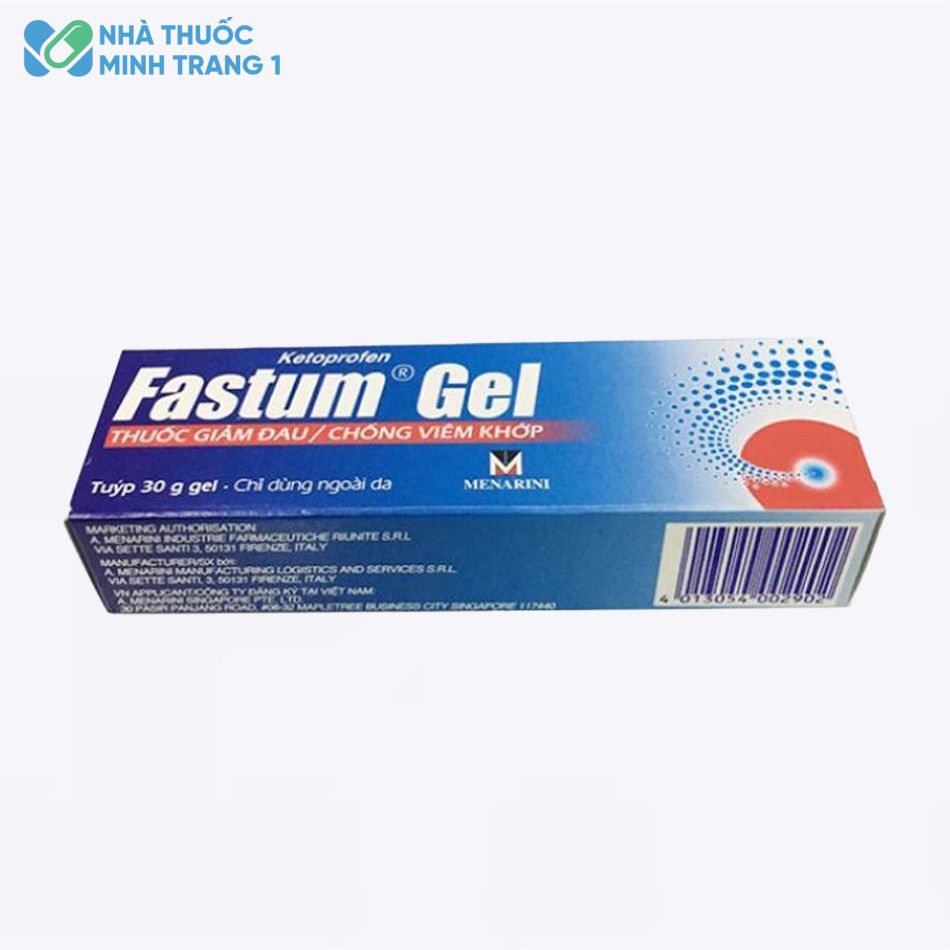 Mặt trước hộp thuốc Fastum Gel