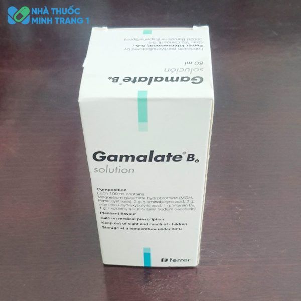 Mặt trên hộp thuốc Gamalate B6