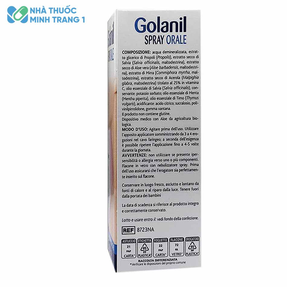 Hướng dẫn sử dụng sản phẩm Golanil Spray Orale bảo vệ mũi, họng 
