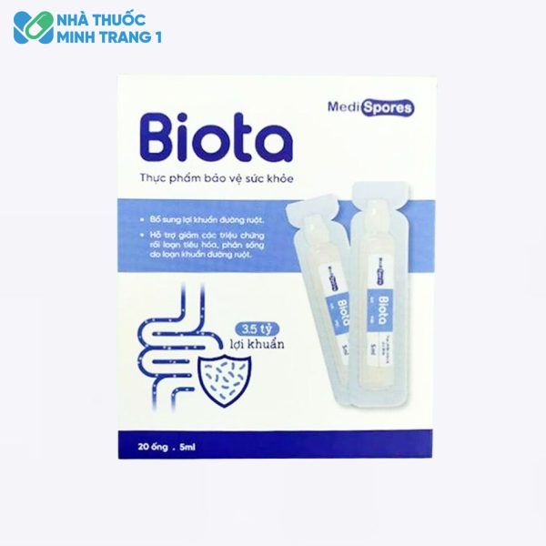 Hình ảnh chụp hộp men vi sinh Biota