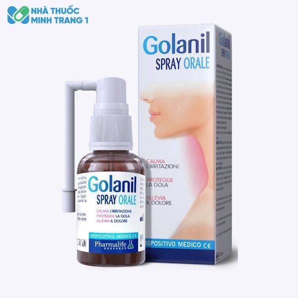 Hình ảnh hộp và lọ Golanil Spray Orale 30ml