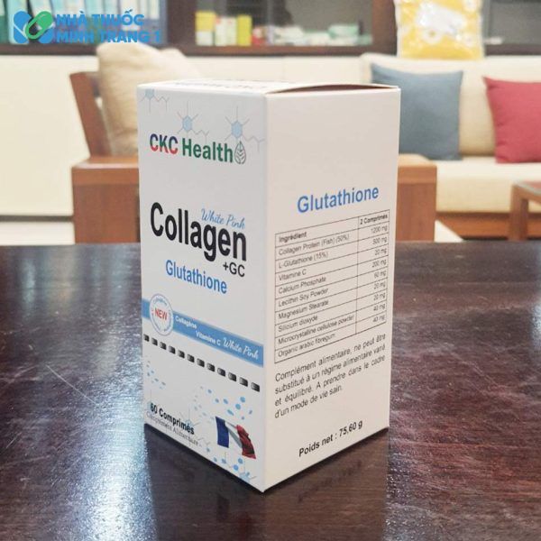 Mặt nghiêng hộp sản phẩm Collagen GC được chụp tại Nhà Thuốc Minh Trang 1