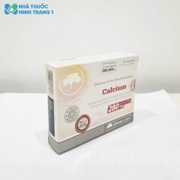 Góc nghiêng hộp sản phẩm Chela Calcium D3