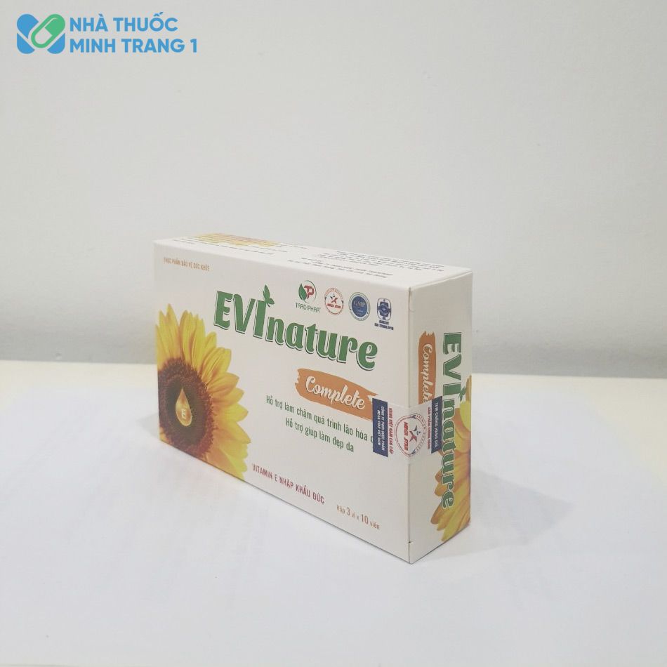 Góc nghiêng hộp sản phẩm Evinature Complete