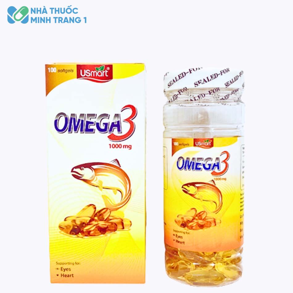 Hình ảnh hộp và chai Omega 3 USmart