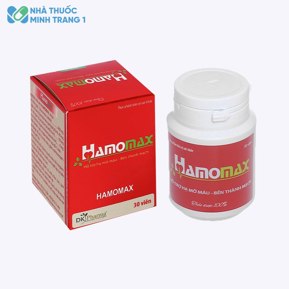 Hình ảnh hộp và lọ của sản phẩm Hamomax