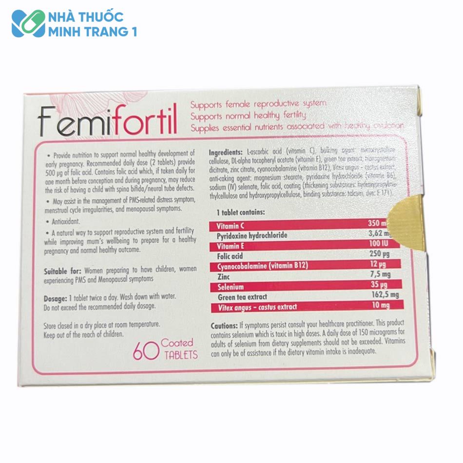 Thành phần Femifortil