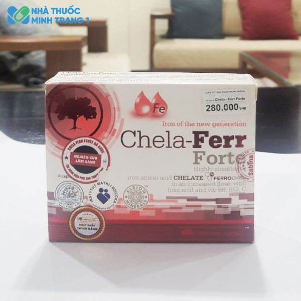 Hộp sản phẩm Chela-Ferr Forte được chụp tại Nhà Thuốc Minh Trang 1