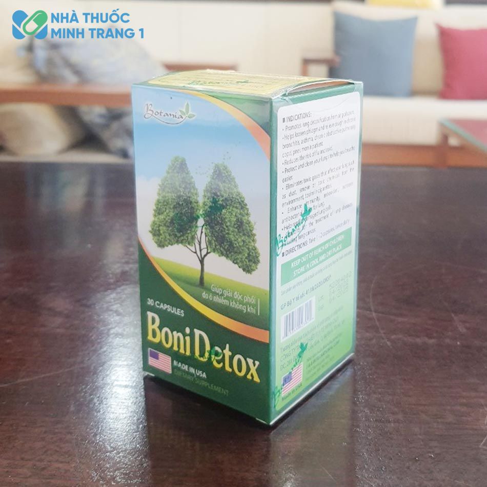 Mặt nghiêng của sản phẩm BoniDetox được chụp tại Nhà Thuốc Minh Trang 1