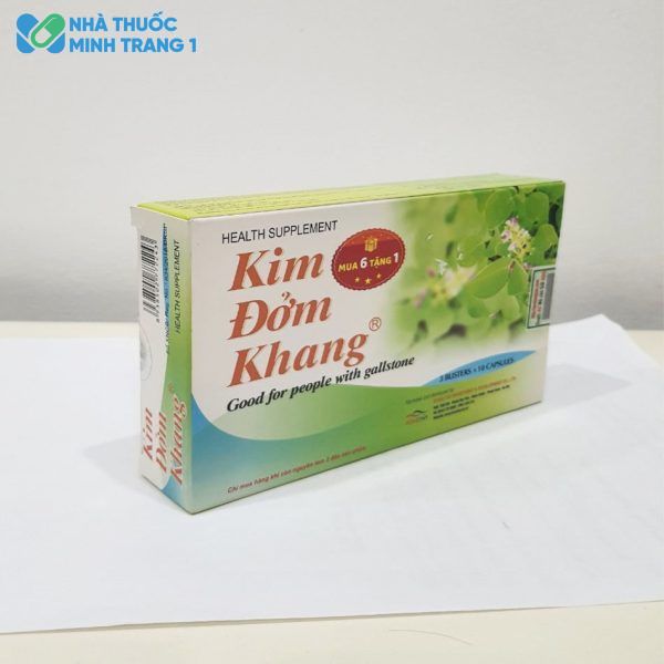Mặt nghiêng của hộp sản phẩm Kim Đởm Khang được chụp tại Nhà Thuốc Minh Trang 1