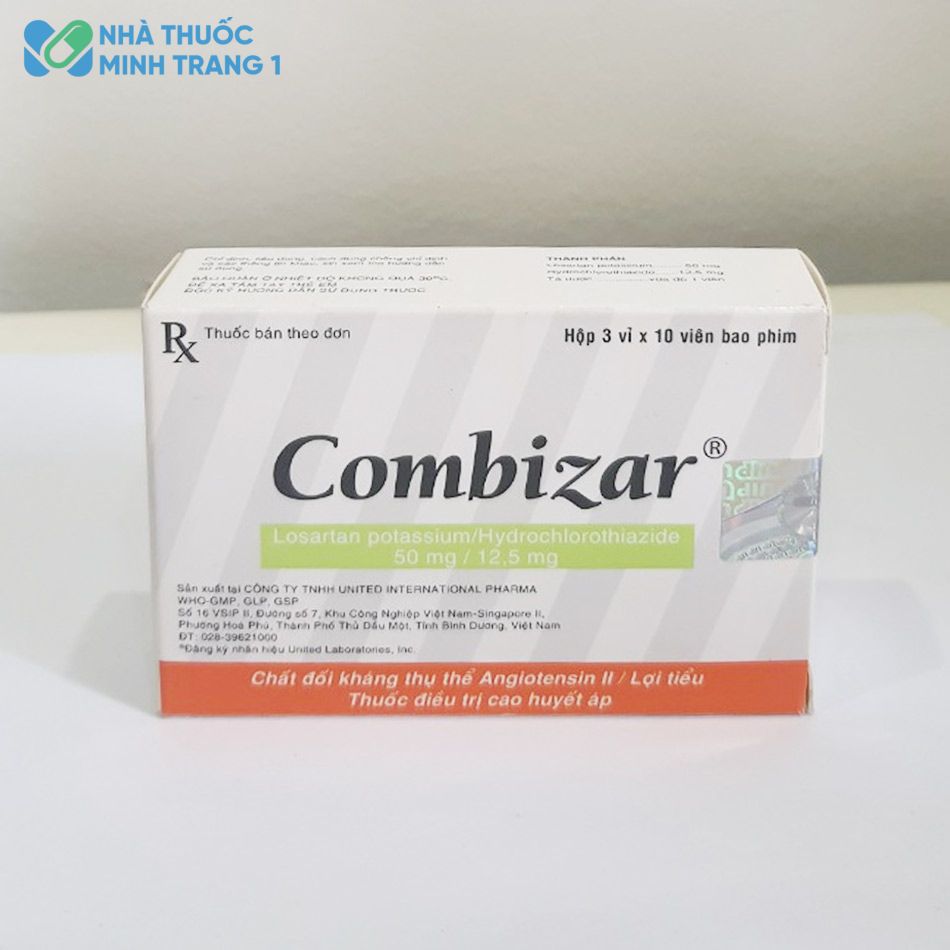 Hộp của thuốc Combizar được chụp tại Nhà Thuốc Minh Trang 1