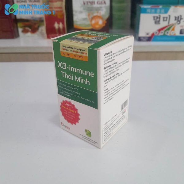 Sản phẩm Viên uống X3-immune Thái Minh được phân phối chính hãng tại Nhà Thuốc Minh Trang 1