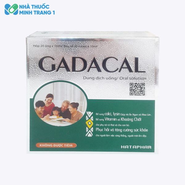 Hình ảnh hộp bao bì của thuốc Gadacal