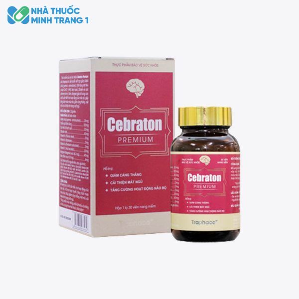 Hình ảnh hộp và lọ sản phẩm Cebraton Premium