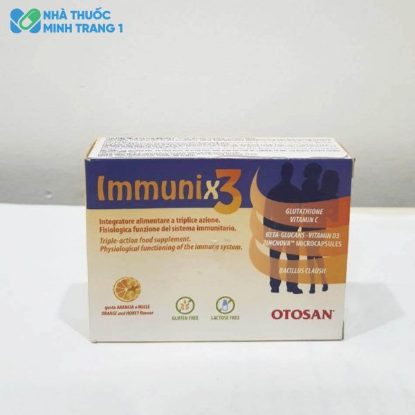 Hộp sản phẩm Immunix3 được chụp tại Nhà Thuốc Minh Trang 1