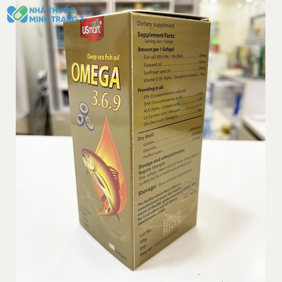 Thành phần của viên uống Omega 3.6.9 USmart